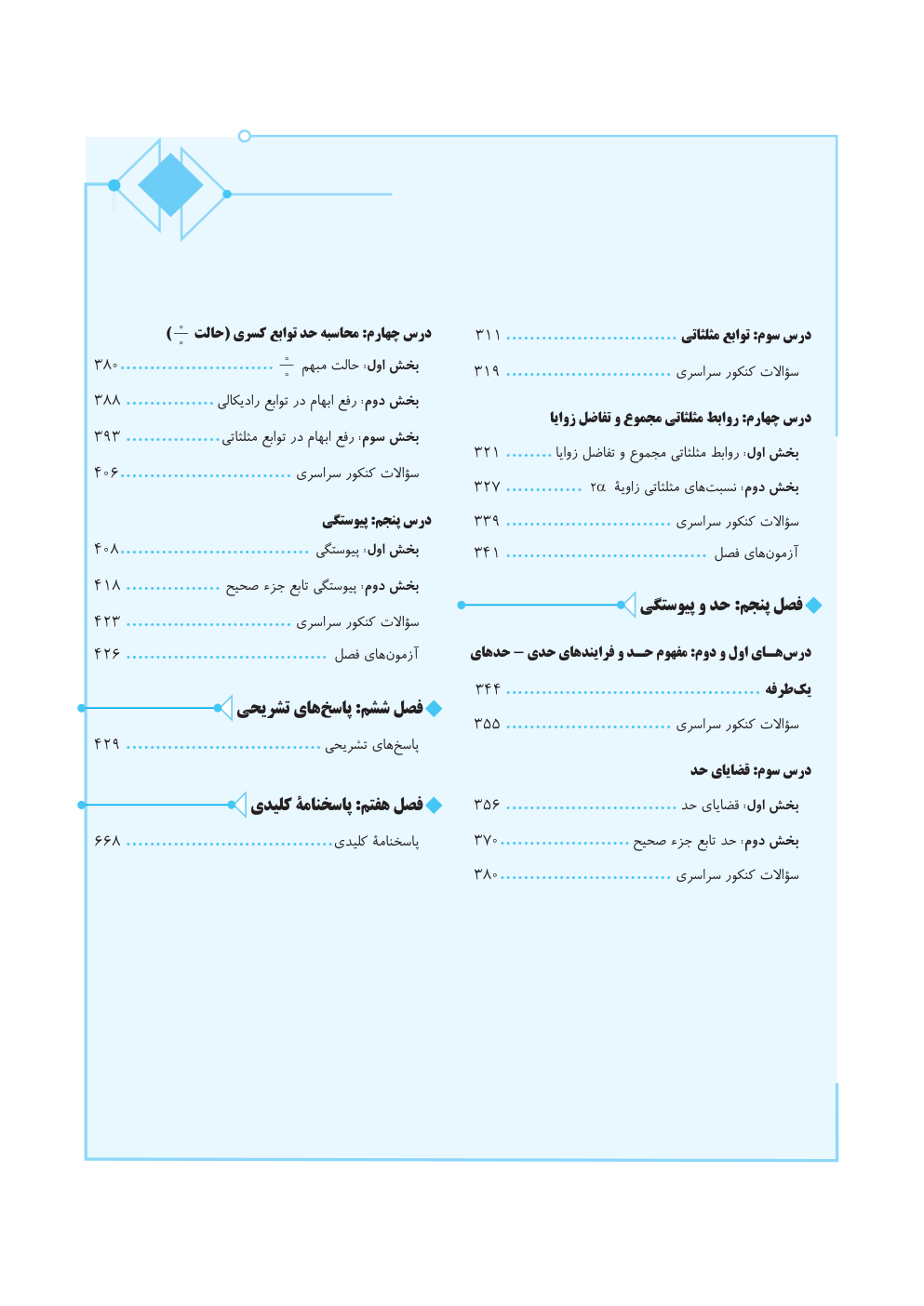 جلد کتاب تست حسابان 1 یازدهم نشر الگو